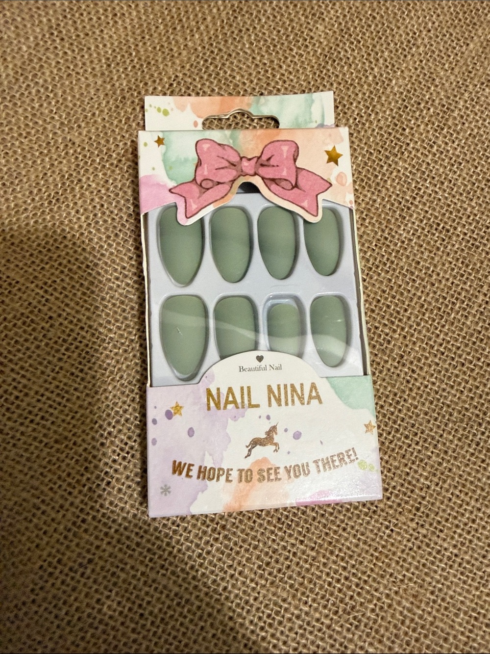 Sage Green Press-On Nails
